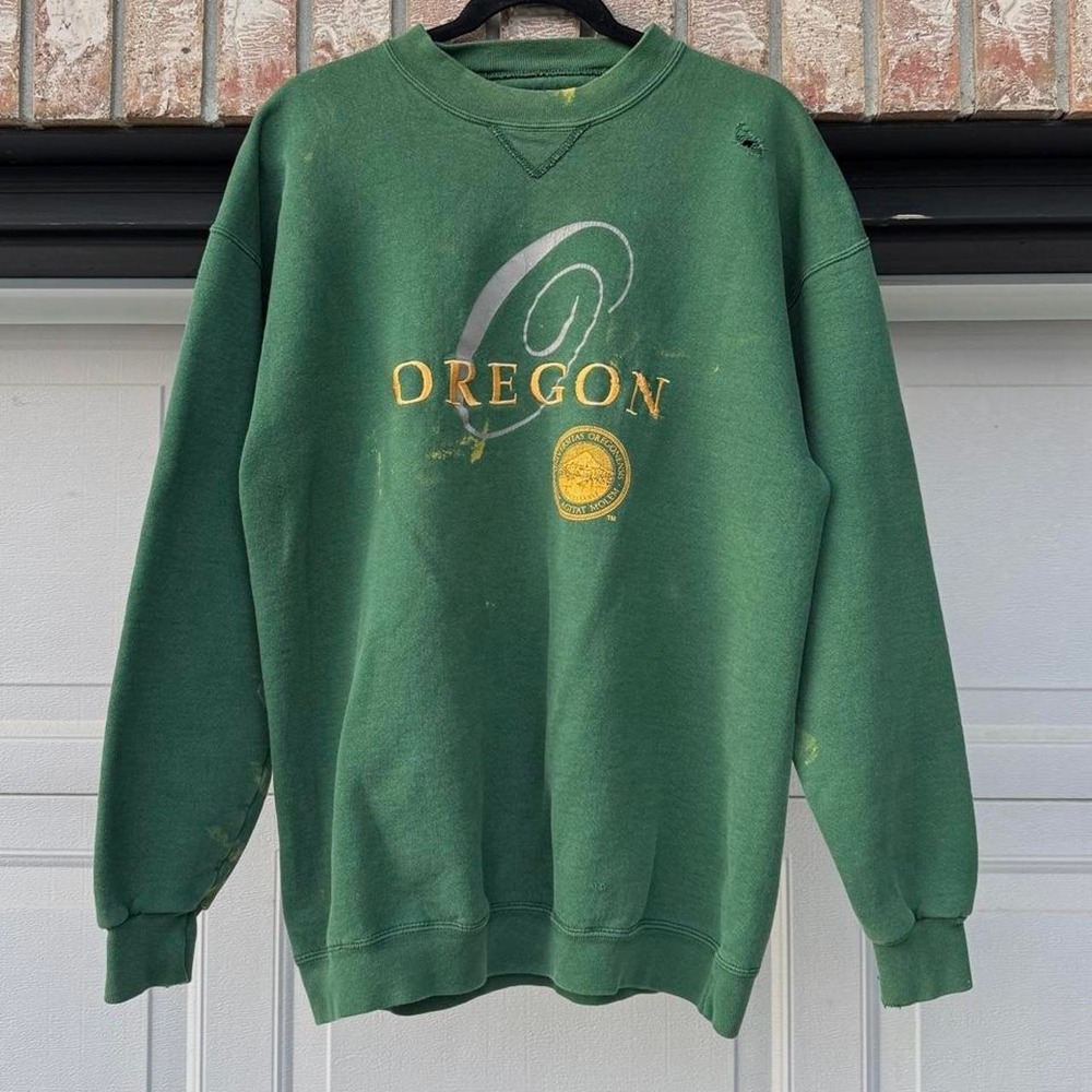 VINTAGE GREEN TIMEOUT MADE IN USA "OREGON" SWEATSHIRT